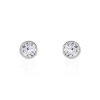 Boucles D'oreilles Puces Daria Serti Clos Or Blanc Oxyde De Zirconium