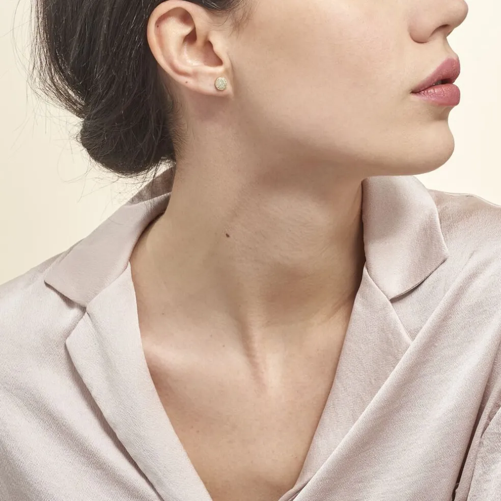 Boucles D'oreilles Puces Eryne Or Jaune