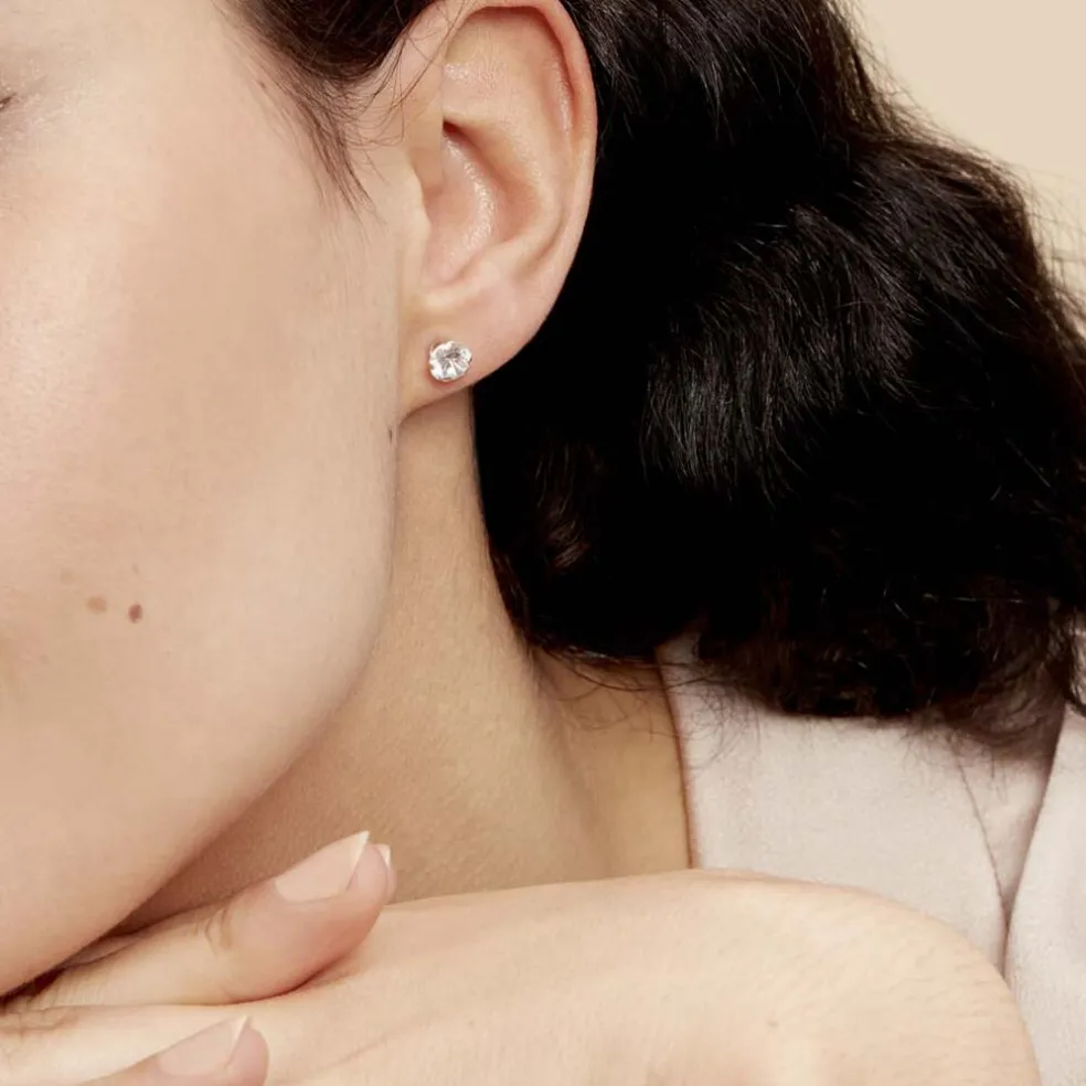 Boucles D'oreilles Puces Eddie Or Jaune Oxyde De Zirconium