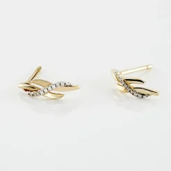 Boucles D'oreilles Puces Ester Or Jaune Diamant