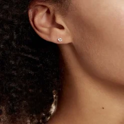 Boucles D'oreilles Puces Eddie Or Jaune Oxyde De Zirconium