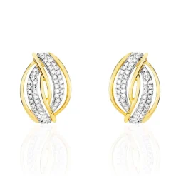 Boucles D'oreilles Puces Enora Or Jaune Diamant