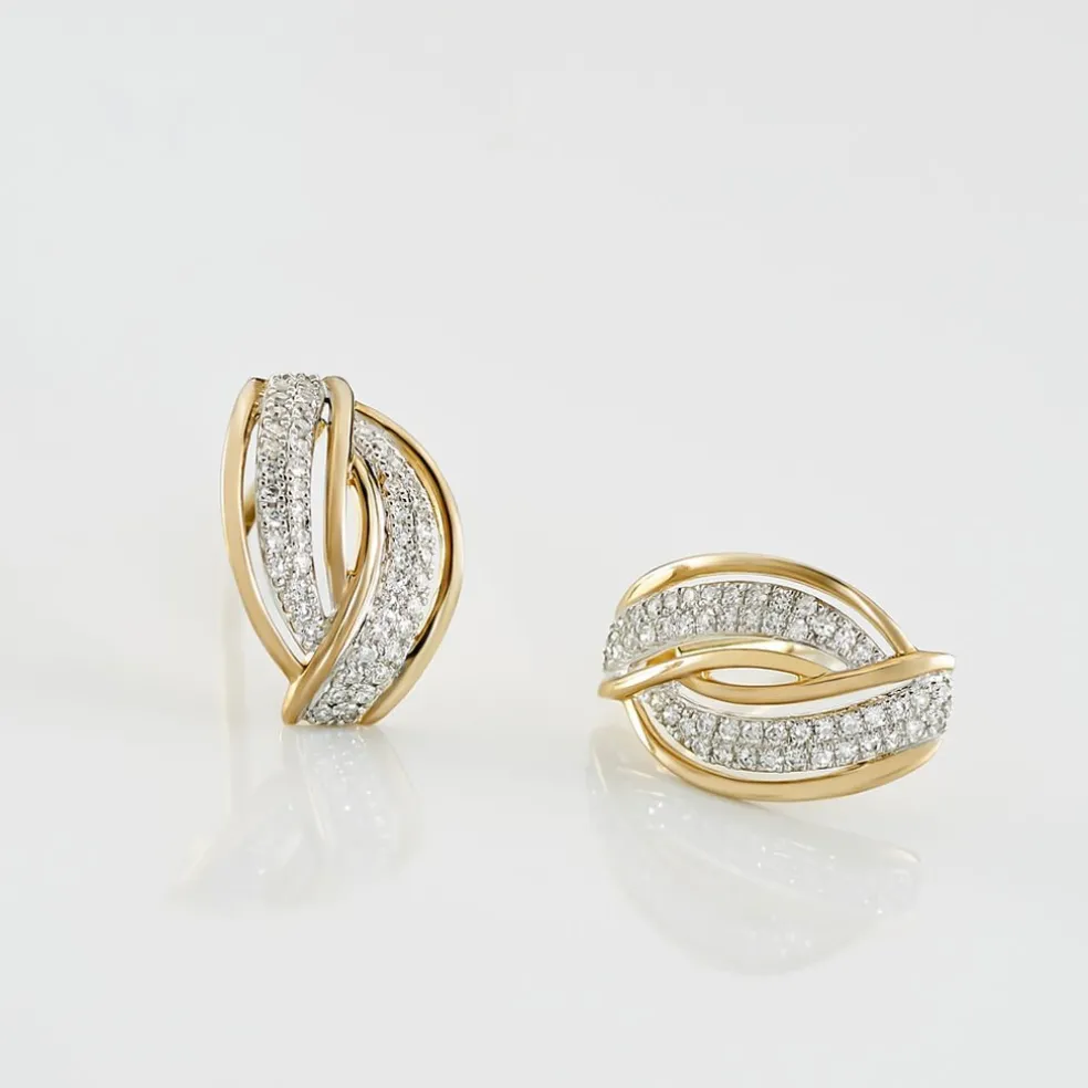 Boucles D'oreilles Puces Enora Or Jaune Diamant