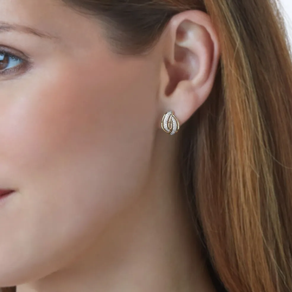 Boucles D'oreilles Puces Enora Or Jaune Diamant