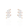 Boucles D'oreilles Puces Edma Or Rose Oxyde De Zirconium