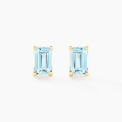 Boucles D'oreilles Puces Emilian Or Jaune Topaze