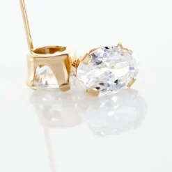 Boucles D'oreilles Puces Elea Or Jaune Oxyde