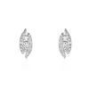 Boucles D'oreilles Puces Eternite Or Blanc Diamant