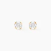 Boucles D'oreilles Puces Eddie Or Jaune Oxyde De Zirconium