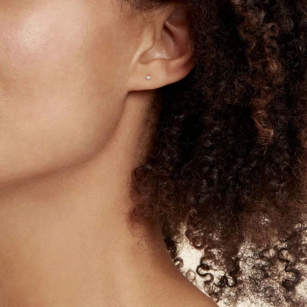 Boucles D'oreilles Puces Eddie Or Jaune Oxyde De Zirconium