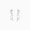 Boucles D'Oreilles Puces Eclat d'Aurore Argent Blanc Oxyde De Zirconium