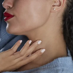 Boucles D'oreilles Puces Fidelia Boule Or Jaune Boules Cristal