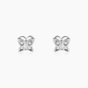 Boucles D'oreilles Puces Farasha Argent Blanc Oxyde De Zirconium