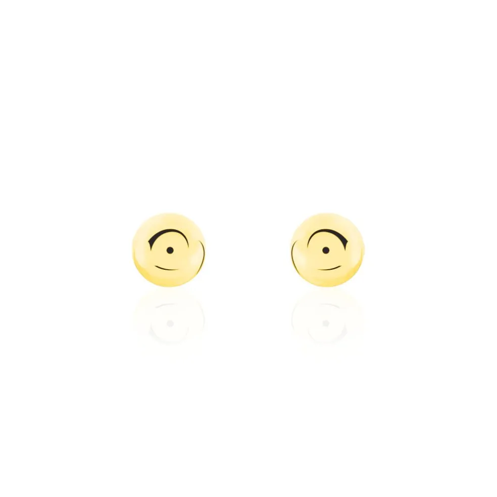 Boucles D'oreilles Puces Fidelia Boule Or Jaune