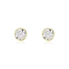 Boucles D'oreilles Puces Franze Or Jaune Oxyde De Zirconium