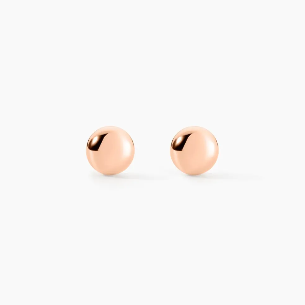 Boucles D'oreilles Puces Fidelia Boule Or Rose