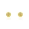 Boucles D'oreilles Puces Fidelia Boule Sablee Or Jaune