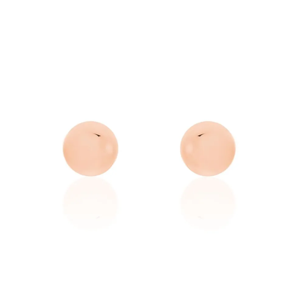Boucles D'oreilles Puces Fidelia Boule Or Rose