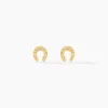 Boucles D'oreilles Puces Freyia Cheval Or Jaune