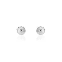 Boucles D'oreilles Puces Fidelia Boule Or Blanc