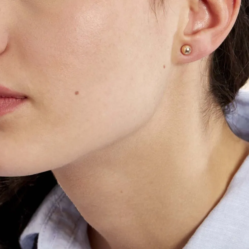 Boucles D'oreilles Puces Fidelia Boule Or Jaune