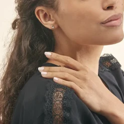 Boucles D'oreilles Puces Fidelia Or Jaune Diamant