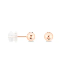 Boucles D'oreilles Puces Fidelia Boule Or Rose