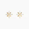 Boucles D'oreilles Puces Geza Or Jaune Oxyde De Zirconium