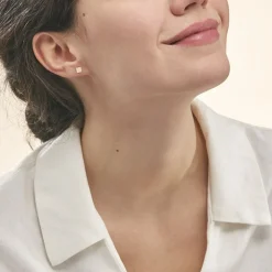 Boucles D'oreilles Puces Genovera Or Jaune