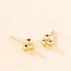 Boucles D'oreilles Puces Glen Or Jaune