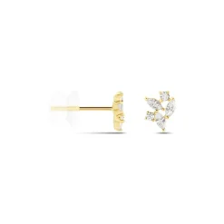 Boucles D'oreilles Puces Glorinda Or Jaune Oxyde De Zirconium