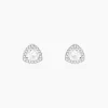 Boucles D'oreilles Puces Gorka Argent Blanc Oxyde De Zirconium