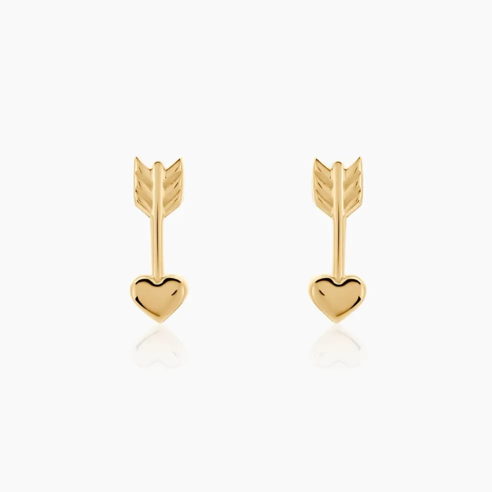 Boucles D'oreilles Puces Hannie Plaqué Or Jaune