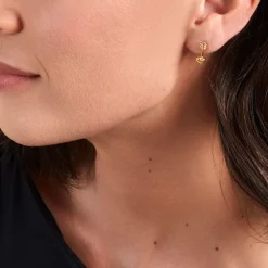 Boucles D'oreilles Puces Hannie Plaqué Or Jaune