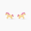 Boucles D'oreilles Puces Heldea Cheval Or Jaune