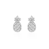 Boucles D'oreilles Puces Harold Argent Blanc Oxyde De Zirconium