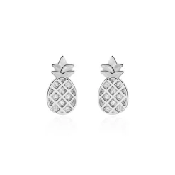 Boucles D'oreilles Puces Harold Argent Blanc Oxyde De Zirconium