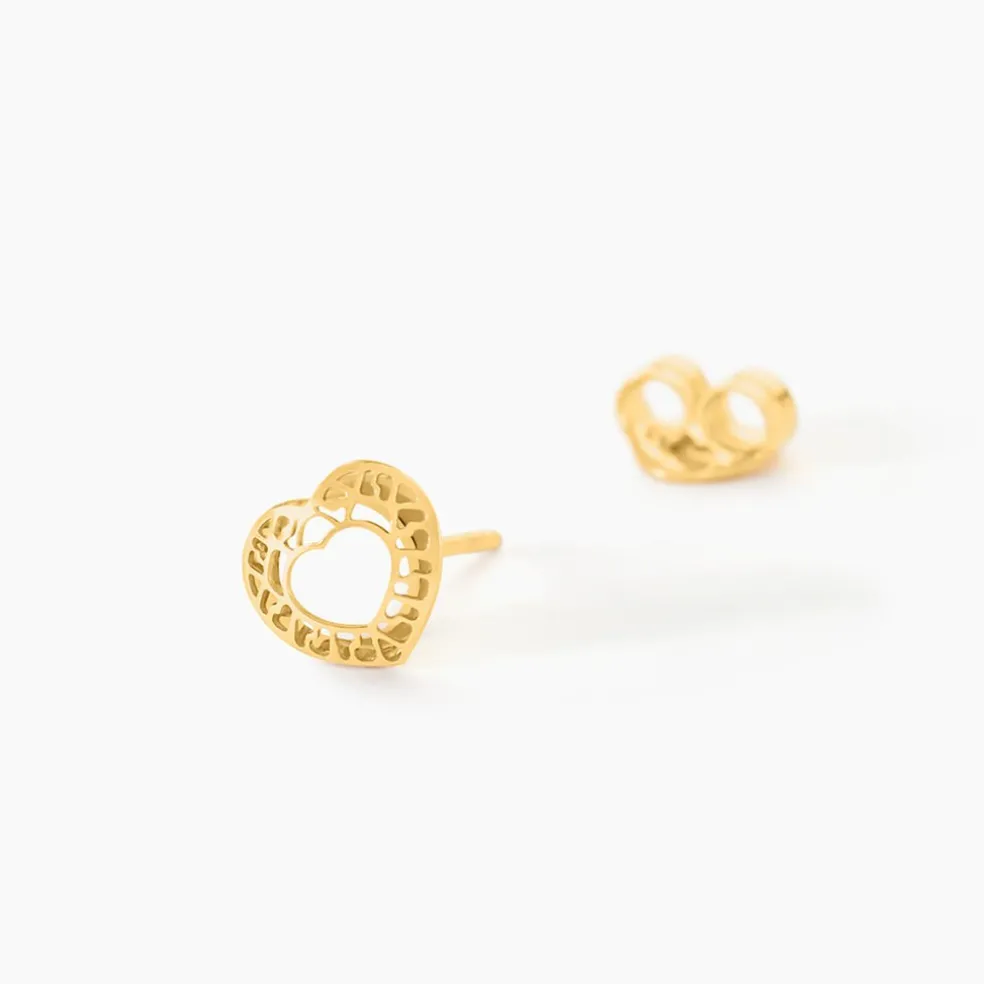 Boucles D'oreilles Puces Himelinda Or Jaune