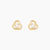 Boucles D'Oreilles Puces Isaias Or Jaune Oxyde De Zirconium