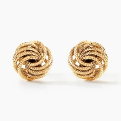 Boucles D'oreilles Puces Ilhame Nid Or Jaune