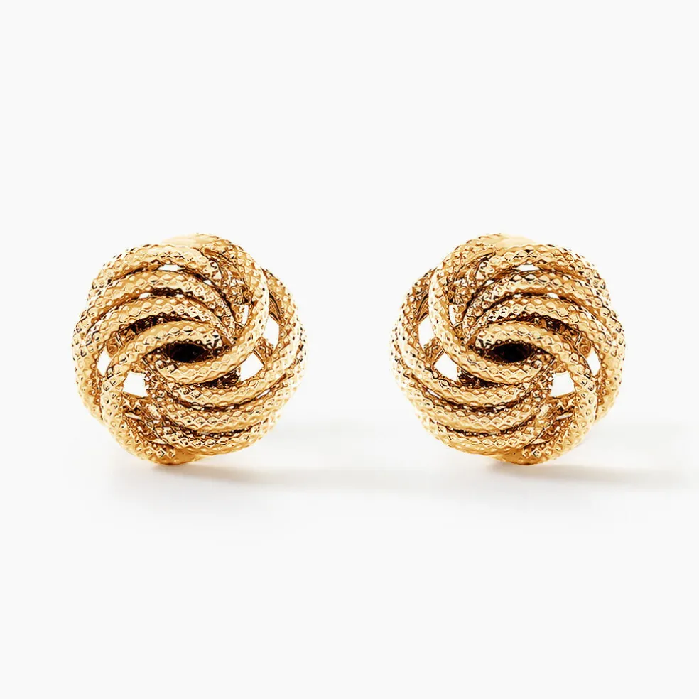 Boucles D'oreilles Puces Ilhame Nid Or Jaune