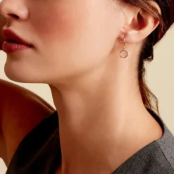 Boucles D'oreilles Puces Istoria Plaqué Or Jaune Oxyde De Zirconium