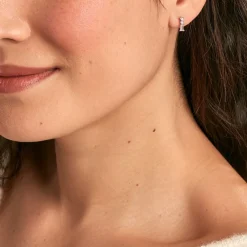 Boucles D'oreilles Puces Iolyn Argent Blanc Oxyde De Zirconium