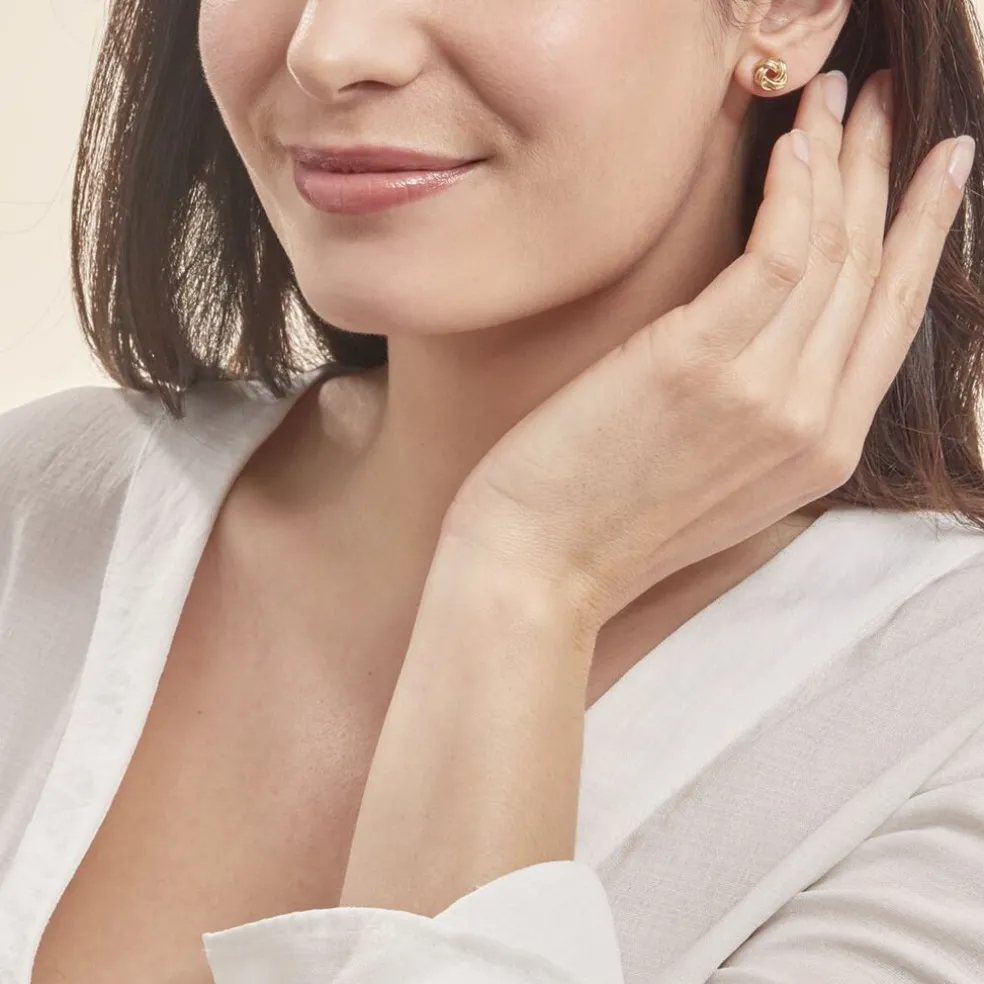 Boucles D'oreilles Puces Ilhame Nid Or Jaune