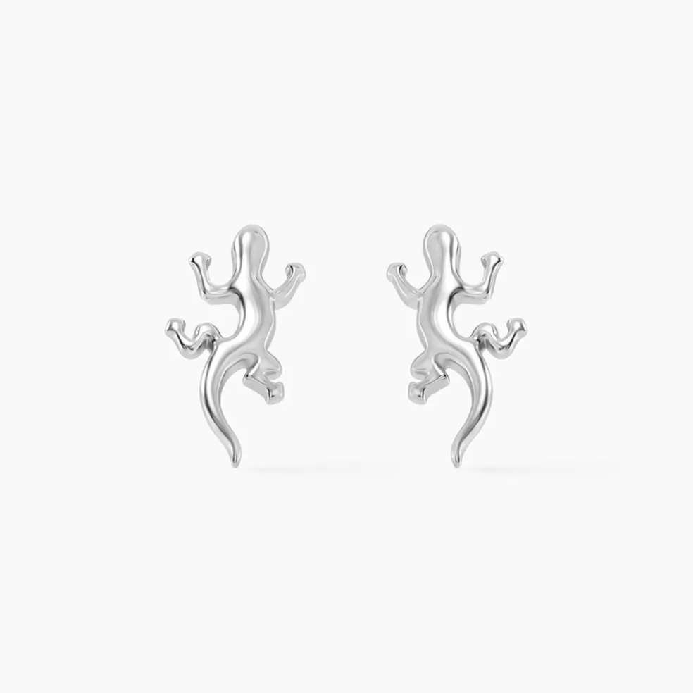 Boucles D'oreilles Puces Ivelyse Argent Blanc