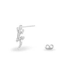 Boucles D'oreilles Puces Ivelyse Argent Blanc