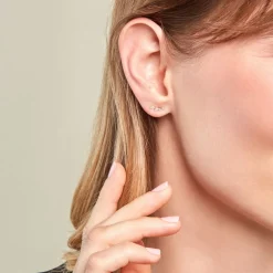 Boucles D'oreilles Puces Iuliana Or Jaune Oxyde De Zirconium