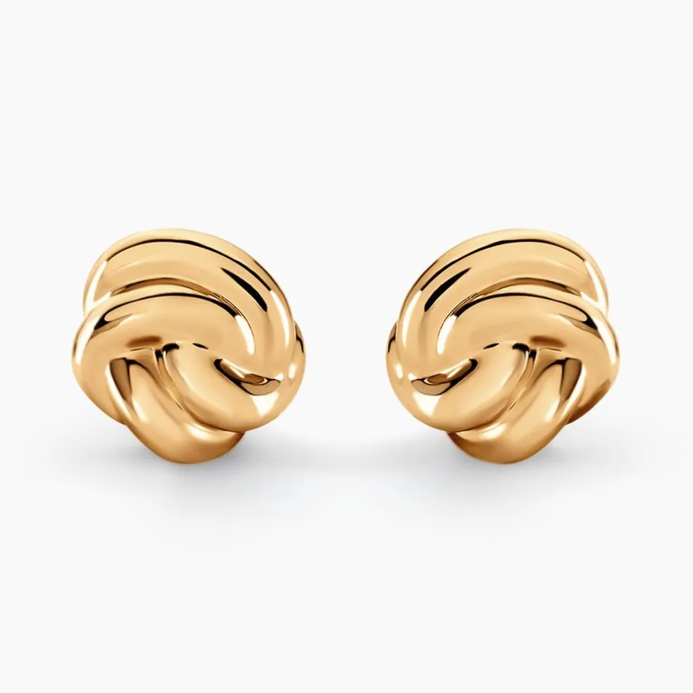 Boucles D'oreilles Puces Ismène Plaqué Or Doré