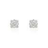 Boucles D'oreilles Puces Isia Argent Blanc Oxyde De Zirconium