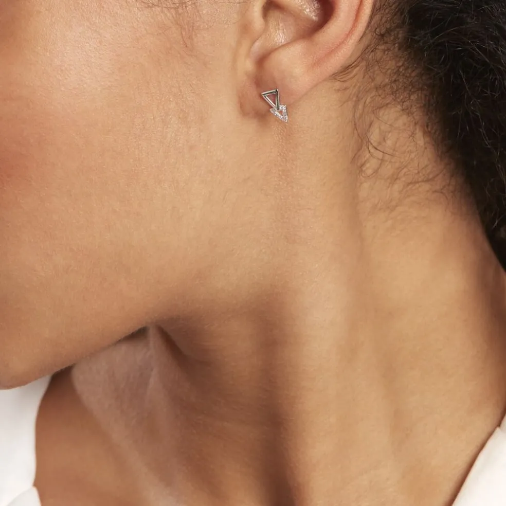 Boucles D'oreilles Puces Joy Or Blanc Diamant